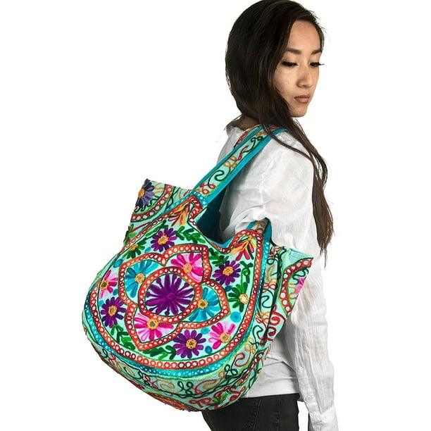 Tribal Elephant Canvas Tote Bag Large Oversized Jacquard Textured Handbag Boho Tribal Elephant Canvas Tote Bag Large Oversized Jacquard Textured Handbag Boho
